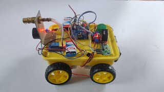 Fire Fighting Robot  RF Based Fire Fighting Robot  Arduino  College project [upl. by Zebulon]