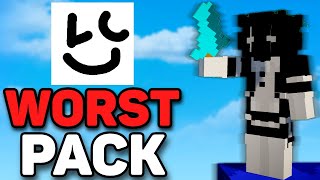 I Used Minecraft’s Worst Texture Pack In Bedwars [upl. by Disini]