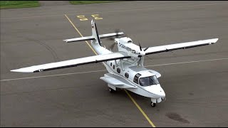 RARE Dornier CD2 Seastar Amphibious PushPull Turboprop  Landing Start Up and Take Off [upl. by Ahsinoj308]