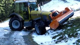 Rigitrac  Tracteur de montagne mountain tractor Trombert Espaces Verts [upl. by Pisano440]