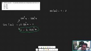 UFPR 2025  Questão 08  Trigonometria Arco duplo do cosseno [upl. by Eatnuahc426]