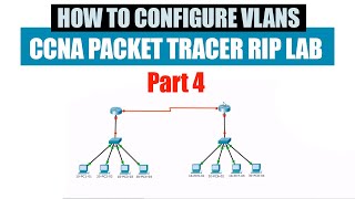 24 Configure verify and troubleshoot VLANs  CCNA Packet Tracer RIP Lab part 4 [upl. by Aicenev]