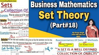 Set Theory  Introduction  Sets Types Of Sets  Business Maths  BBA  BCom  BCA [upl. by Ocin117]