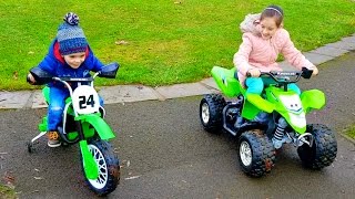 Ride on Giant Quad amp Motorbike Kids Fun [upl. by Schnabel]