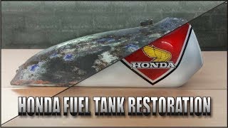 Motorcycle Fuel Tank Restoration  Honda TL125 70s [upl. by Nordin415]