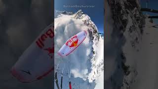 Skier avoids avalanche [upl. by Hermie182]