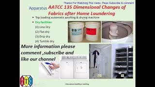 AATCC 135 Dimensional Changes of Fabrics after Home Laundering [upl. by Nylarat]