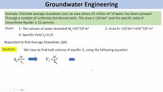 Find Average Drawdown For Unconfined Aquifer [upl. by Yarised384]