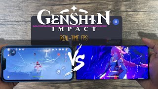 Galaxy S22 Ultra vs iPhone 13 Pro Max Genshin Impact 15 MIN Gaming FPS Test [upl. by Norling]