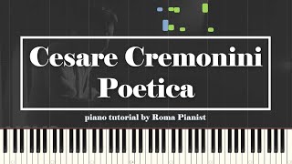 Cesare Cremonini  Poetica piano tutorial [upl. by Elliott]