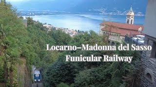 Locarno–Madonna del Sasso funicular railway in Switzerland [upl. by Adabel]