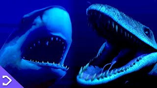 Megalodon VS Mosasaurus TRAILER Animated Fight [upl. by Areikahs]