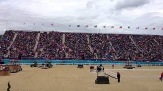 London 2012 Dressage at Greenwich Crowd Doing the Wave [upl. by Chase670]