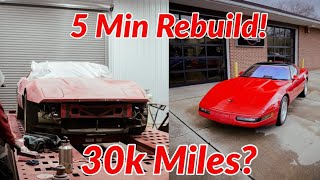 Rebuilding ABANDONED Corvette ZR1 Repainting this C4 Corvette ZR1 with only 30K MILES [upl. by Rosanne]