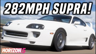 FASTEST Toyota Supra Top Speed Tune  282MPH455KPH  Forza Horizon 5 [upl. by Oswal]