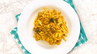 Tagliatelle ai funghi con fagioli  La ricetta di Casa MD [upl. by Pik]