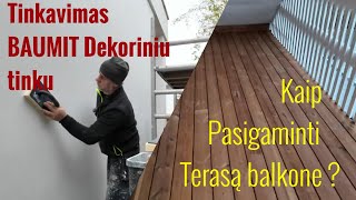 Fasado darbai Terasinės lentos balkone LIPTUMĖTE ant spintelių objekte  Apie MILWOUKEE pirkinius [upl. by Carr]