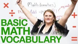 Basic MATH vocabulary in English [upl. by Arob]