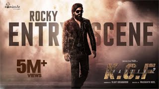 Rocky Bhai Mass Entry Scene  KGF 2  Yash  Prashanth Neel  Vijay Kiragandur  Hombale Films [upl. by Lynnell378]