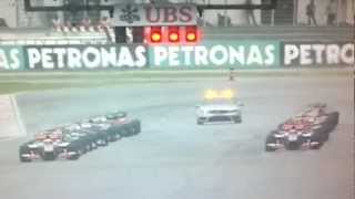 Gp Malesia 2012 F1 Partenza [upl. by Arretal]