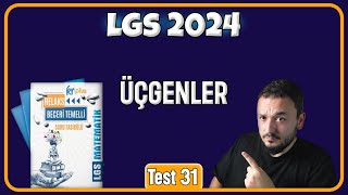 LGS Matematik  Üçgenler 1  Yeni Nesil Soru Çözümü  test31 [upl. by Chiquia]