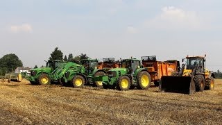 DANGREVILLE EV10 and JD x3   Epandage de compost  G Etienne [upl. by Aihseyk]