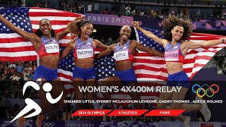 2024 Paris Olympics Women’s 4x400m Relay Final in Athletics olympics paris2024 tokyo2020 [upl. by Neelyak]