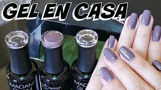 Aplica esmalte en GEL en casa como PROFESIONAL  Reseña Madam Glam [upl. by Ahtnahc177]