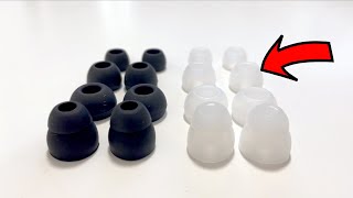 EBOOT Replacement Earbuds Silicone Eartips Earpads Black and Clear 8 Pairs  Review [upl. by Htezzil]