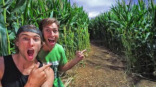 First to finish CORN MAZE WINS we are stuck inside [upl. by Rosemare678]