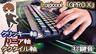 ロジクール「GPRO X キーボード」（全軸）タイピング音・打鍵音～typing sounds～【GPKB002】 [upl. by Vivianne854]