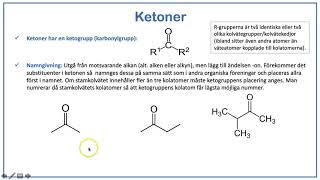 Kortfilm Organiska föreningar del 6 Rita och namnge etrar aldehyder ketoner tioler disulfider [upl. by Blasius]