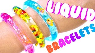 DIY LIQUID GLITTER BRACELETS  Things to do when youre bored this summer [upl. by Ennaitak]