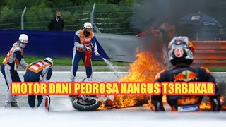 DANI PEDROSA CRASH MOTOR SAMPAI HANGUS T3RBAKAR [upl. by Secnarf]