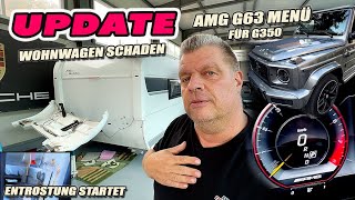 AMG MENÜ für die neue GKlasse Reparatur Wohnwagen startet und Rostkurplanung für den Zuna G [upl. by Annaehr]