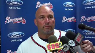 Fredi Gonzalez on Braves win over Nationals [upl. by Anikehs]