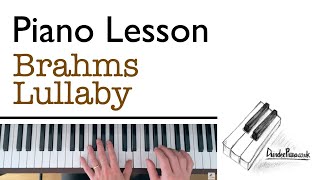 Brahms Lullaby  Piano lesson [upl. by Odrick938]