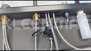 KLEENMAC Installation video of Kitchen sink with Smart Rainfall integrated faucet [upl. by Anora]