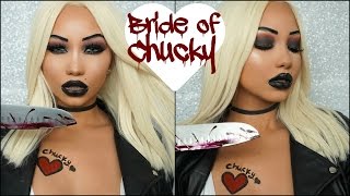 Tiffany  Bride of Chucky Halloween Makeup tutorial [upl. by Areehs196]