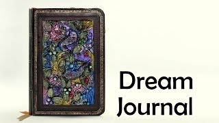 Dream journal cover  polymer clay TUTORIAL [upl. by Einnil379]