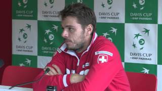 Press conference with Stanislas Wawrinka [upl. by Eintruok]