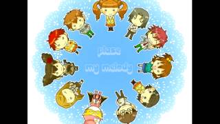 Onegai My Melody Kuru Kuru Shuffle Full Opening [upl. by Yotal]