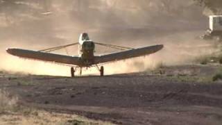 Piper Pawnee pa25 XBDPO taking off in the morning and passing by [upl. by Almat]