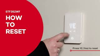 Reset STF362WF thermostat to factory settings via the thermostat [upl. by Eeclehc]