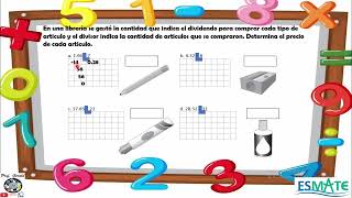 26 DIVISION DE NUMEROS DECIMALES CON COCIENTE MENOR QUE 1 5º GRADO CUADERNILLO [upl. by Bent]