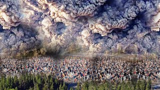 Terrifying Today Yellowstone Geysers Big Explosion Ejects rubbish into the air [upl. by Eimmot]