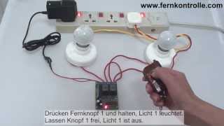 Potentialfreier Lichtschalter 2Kanal Relais Funkschalter S2MDC amp C2 [upl. by Scharff]