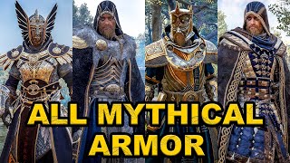 Assassins Creed Valhalla  All Mythical Armor Sets Showcase Male Eivor Version [upl. by Fulmis]