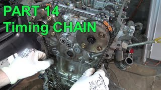 How to Assemble Toyota Corolla Dual VVTi engine years 2007 to 2018 PART 14 Timing chain [upl. by Anais]