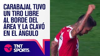 ¡TREMENDO GOLAZO del CARABAJAL El volante clavó el TIRO LIBRE al ÁNGULO para que el BICHO empate [upl. by Christiane]